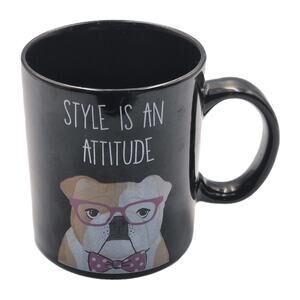 Chasing Baxter Style Is an Attitude Black Mug English Bulldog 16oz